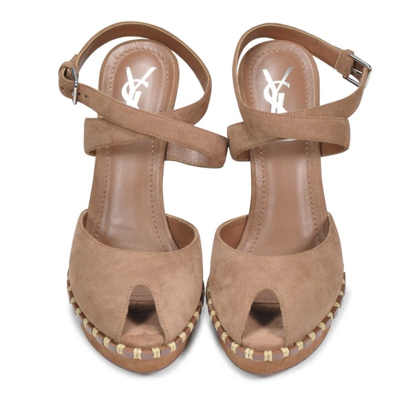 Yves Saint Laurent Essential Kid Suede Platforms - Picture 2 of 12